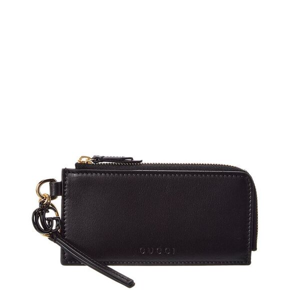 Gucci Handbags - Gucci Double G Leather Card Case, Black